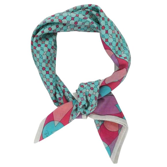 EMILIO PUCCI Geometric print cotton bandana scarf - Picture 1 of 5